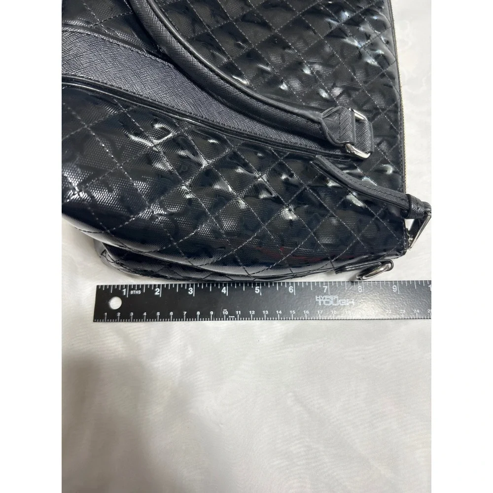 Calvin Klein‎ Black Quilted Satchel Top Handle Handbag Designer Purse